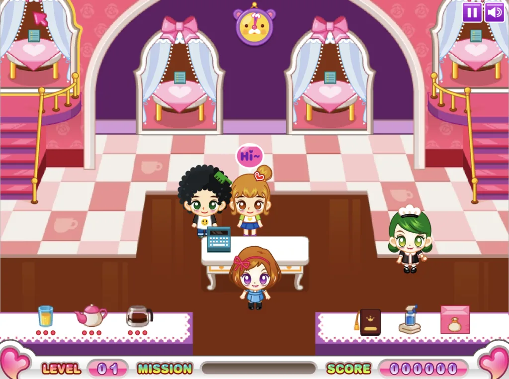 쥬디의 카페 프린세스 플레이 화면