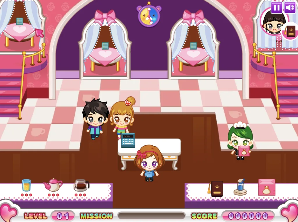 쥬디의 카페 프린세스 플레이 화면