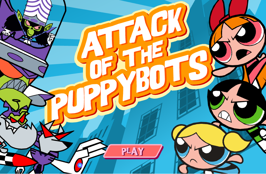 The powerpuff girls Attack Of The Puppybots - Main Screen