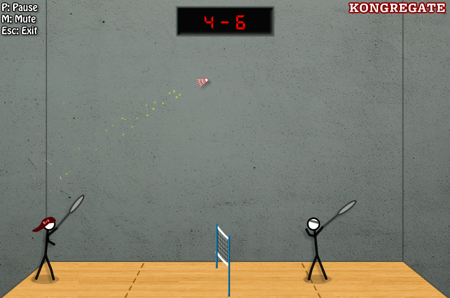 2인용 배드민턴 게임 (Stick Figure Badminton 2) Playing