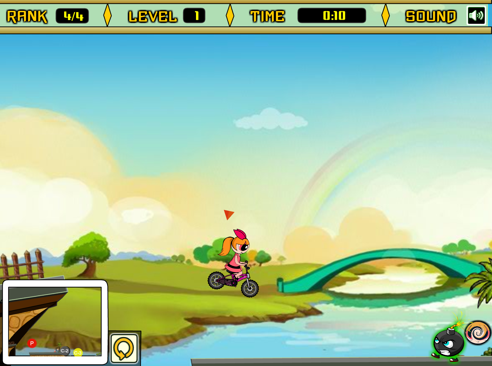 Powerpuff Girls Racing Playing