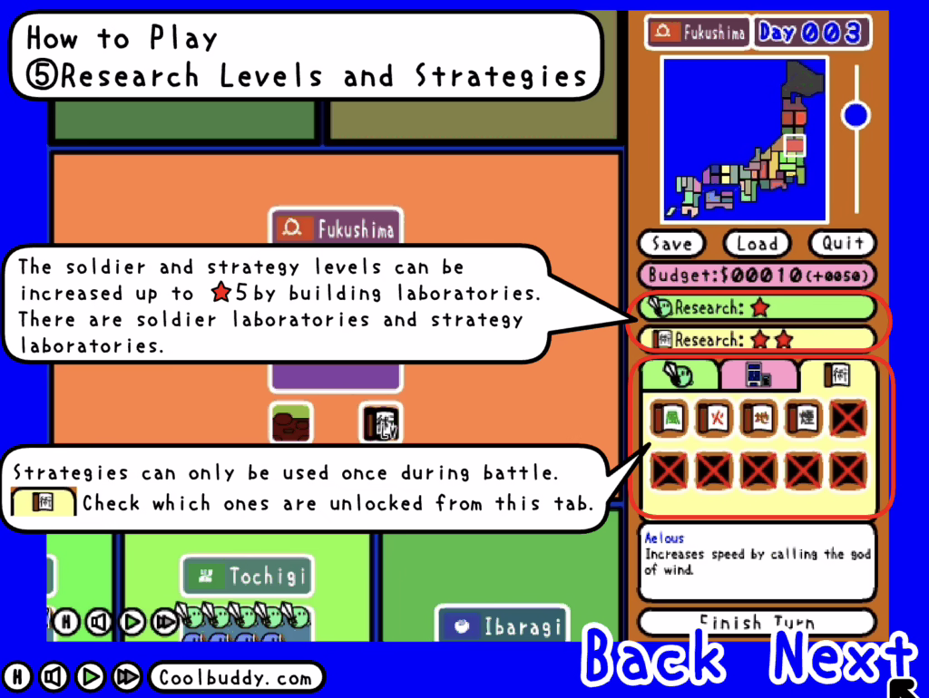 The Great War of Prefectures - How to play 5 - Research Levels and Strategies