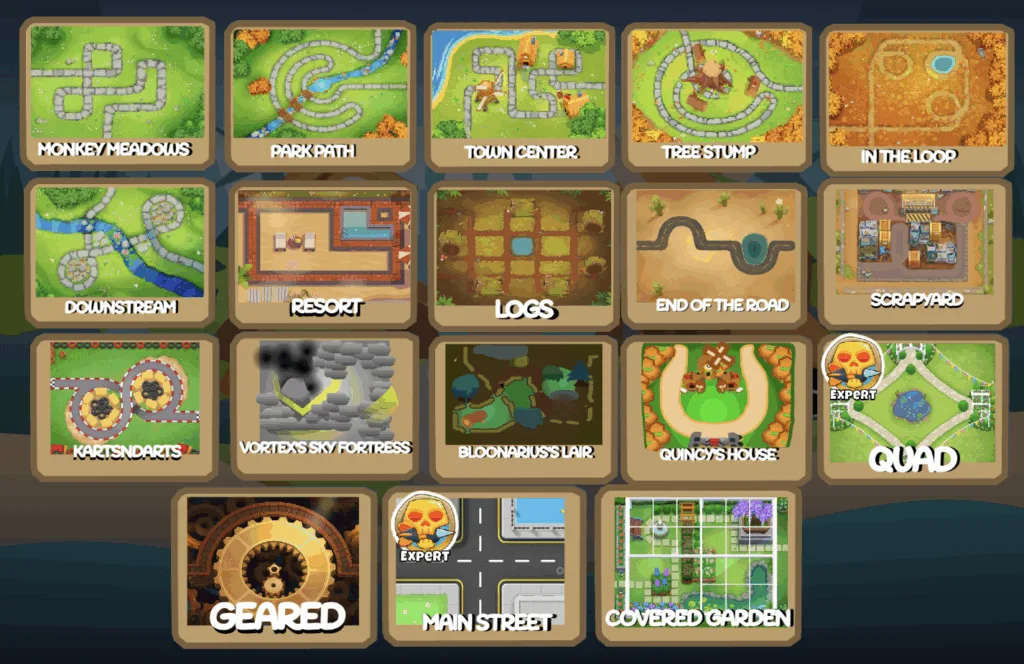 Bloons TD 6 - Maps