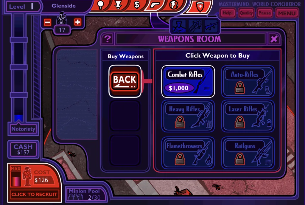 Mastermind World Conqueror - Weapons room