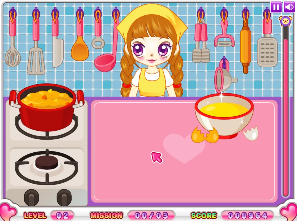 쥬디의 쿠킹 타임 - 레벨 2 계란 풀기