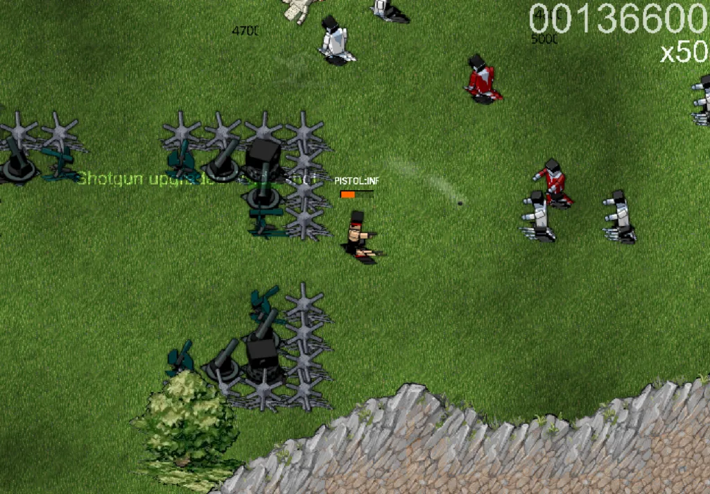 Boxhead: The Zombie Wars - Playing