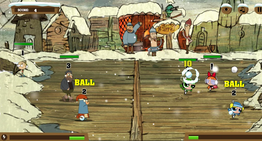 Cartoon Network Snow Brawl Fight - Playing