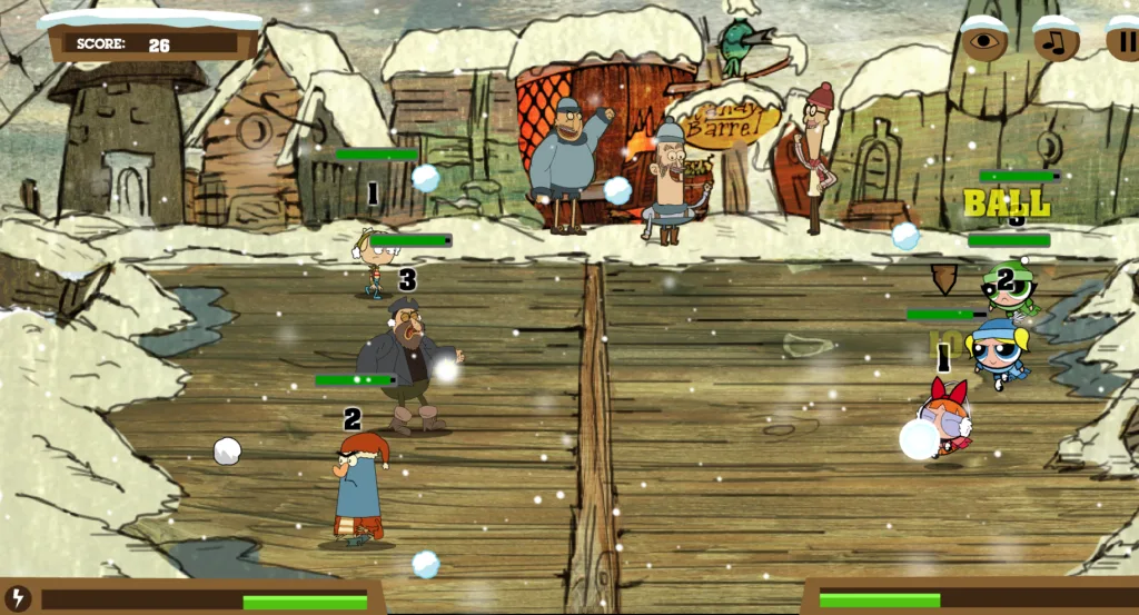 Cartoon Network Snow Brawl Fight - Playing