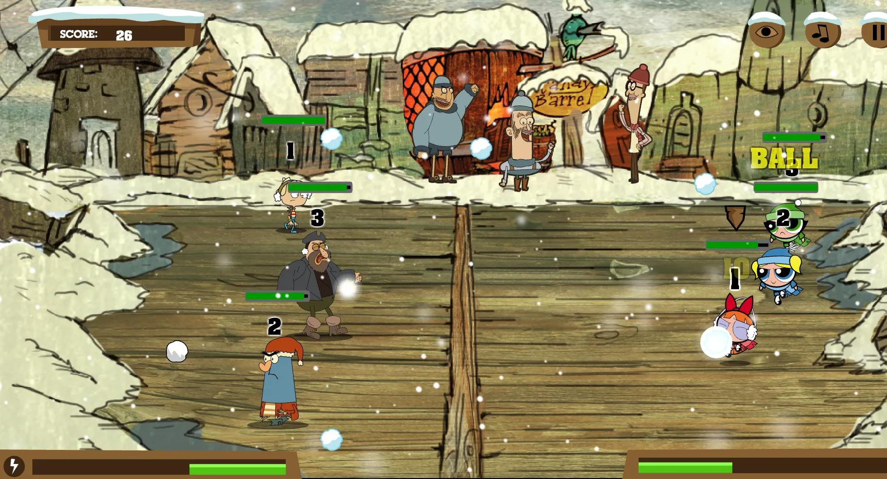 Cartoon Network Snow Brawl Fight