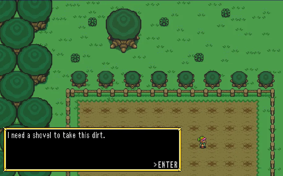 Zelda Valentine's Quest - "I need a shovel to take this dirt."
