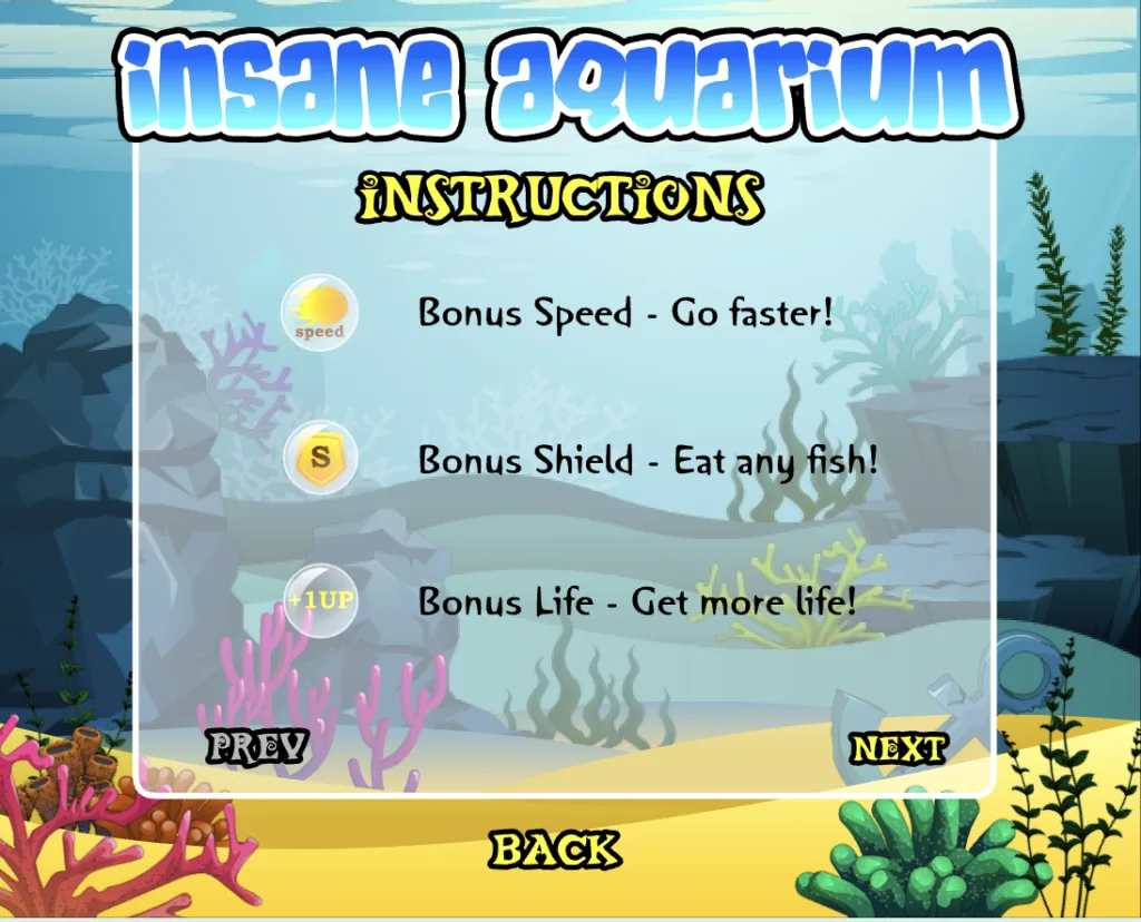 Insane Aquarium - Instructions