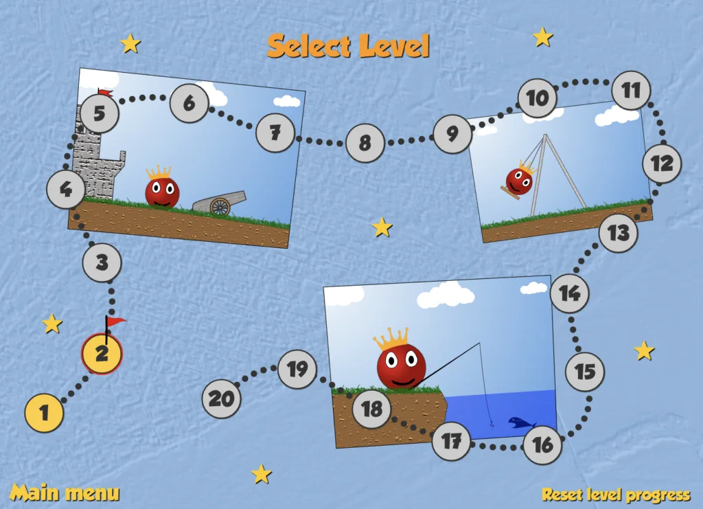 ed Ball 2 : The King = Select Level