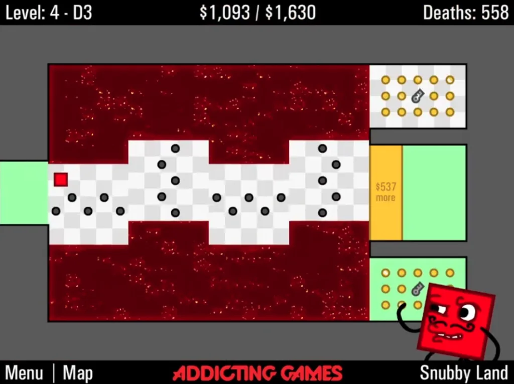The World's Hardest Game 4 Playing