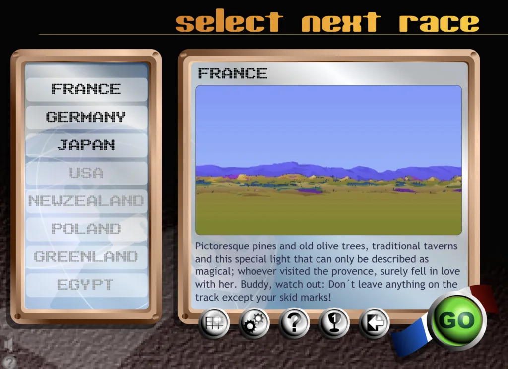 Turbo Spirit XT: Gold Edition - select next race
