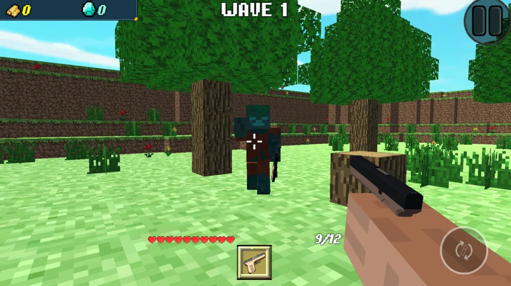 Mine FPS Shooter: Noob Arena - Playing