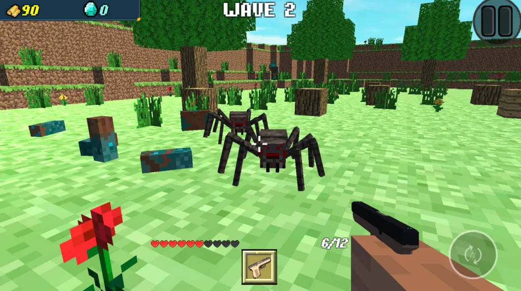 Mine FPS Shooter: Noob Arena - Playing