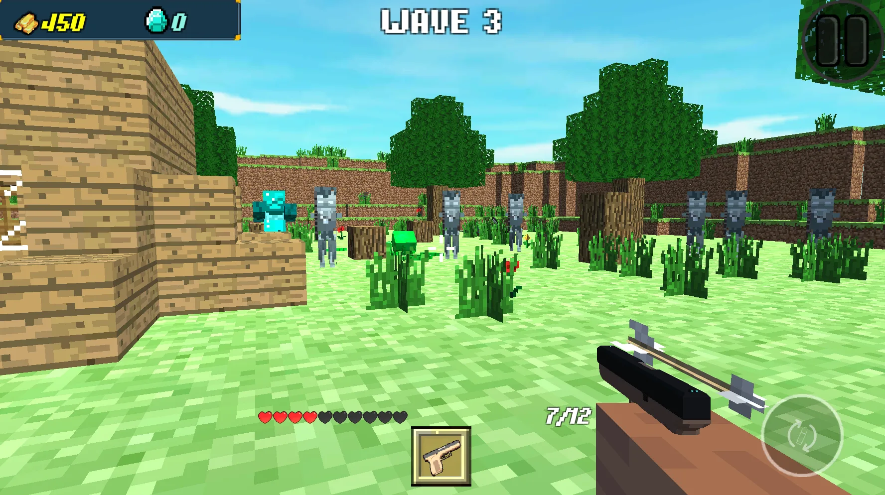 Mine FPS Shooter: Noob Arena - Playing