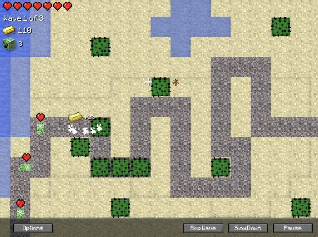 Minecraft Tower Defense 2 - Playing