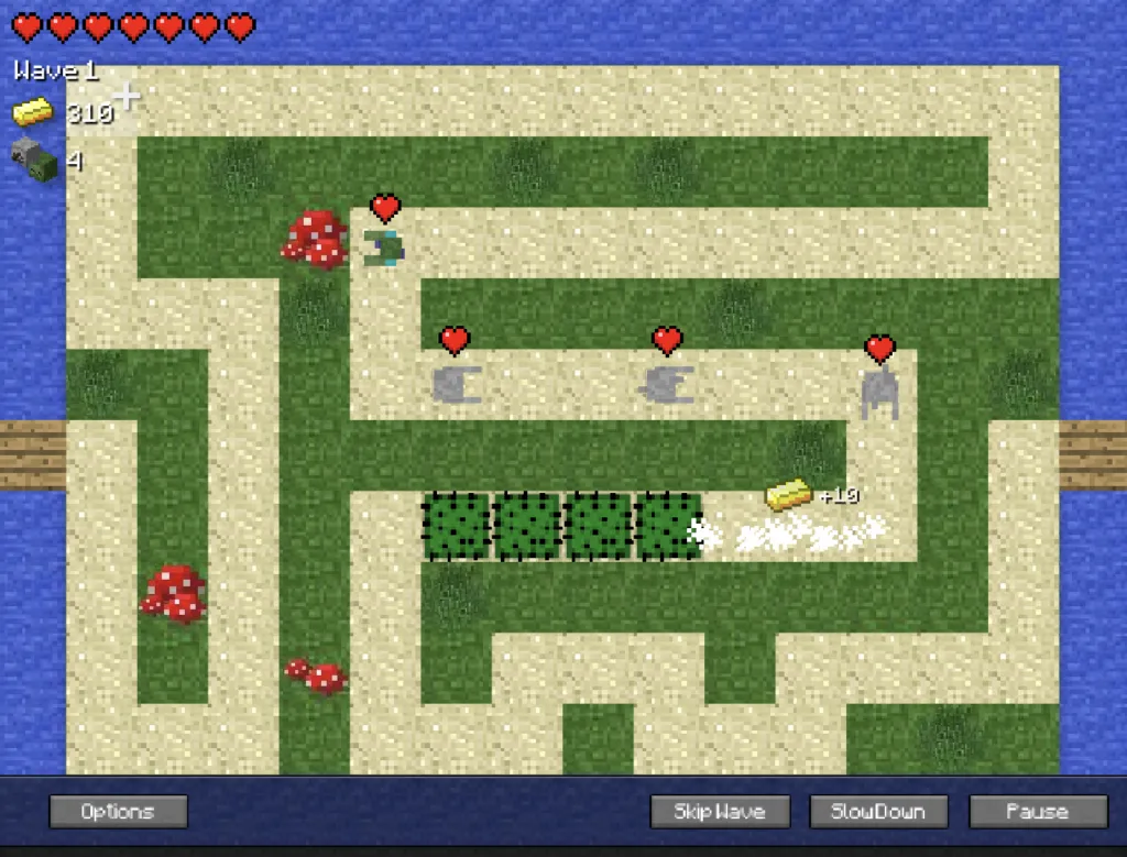 Minecraft Tower Defense 2 - Playing