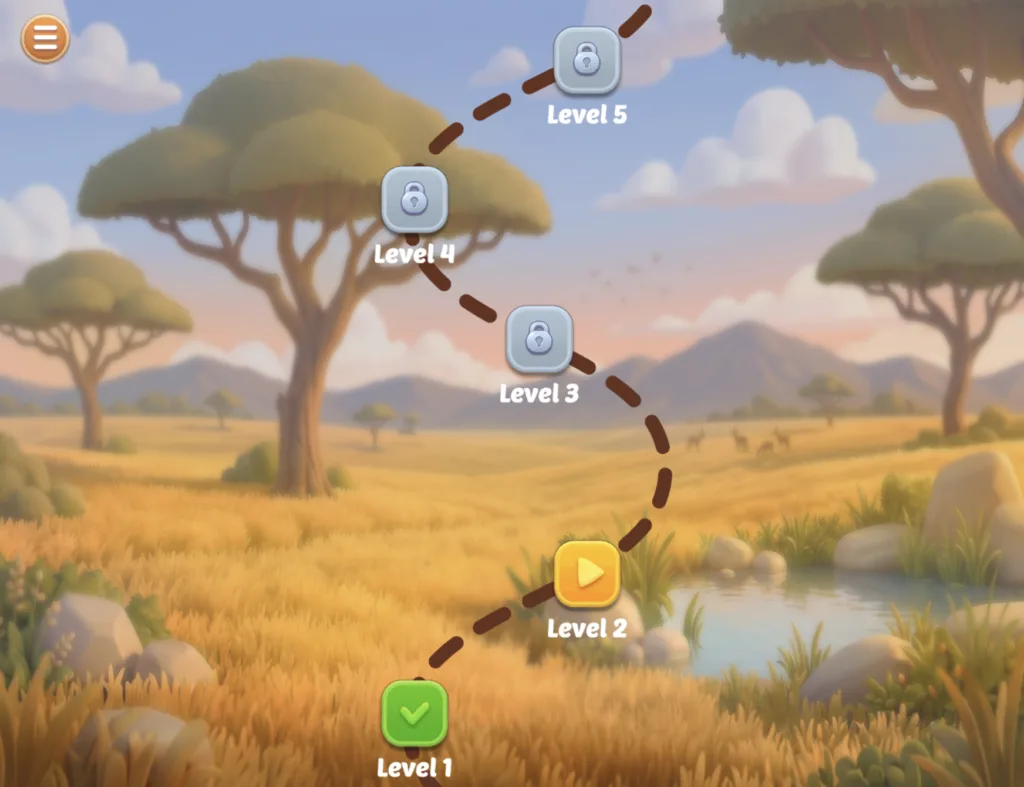 Safari Story Mahjong - Stages
